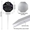 No Soliciting Sign for House, 10"x10" Aluminum Yard Sign with
