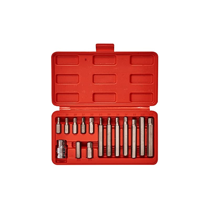 Amtech I8550 15 Piece Hex bit and Socket Set