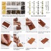 Yiarsky Leather Rivet Set, 180 Sets Metal Rivets Double Cap
