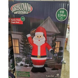 Gemmy 9ft Tall Waving Santa Christmas Inflatable
