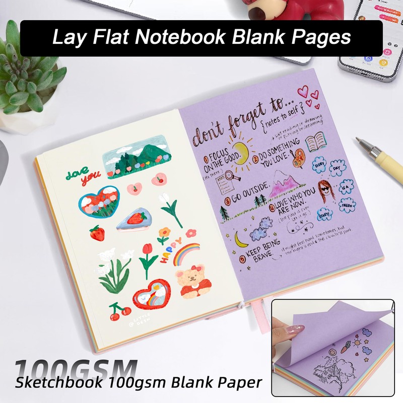 Dreamdove Thick Blank Journal Notebook 400 Pages With Pen Holder