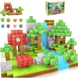 Nasjac Bloques Magnéticos Juguetes Construccion, 48 Piezas Juguetes Imán de Cubos Construcción, Stem Creativos Montessori Juguetes para Apilar y Construir, Juguete Educativo Regalo de Navidad Niño 3+