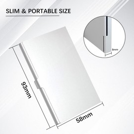 yuejuhe Pack of 4 Metal Business Card Holders, Business Card Cases for Men Women, Business Card Holder, Business Card Holder for Storing Your Cards (2 x Black + 2 x Silver)