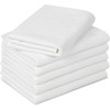 ZOLLNER Set of 6 White Waffle Pique Hand Towels 100%