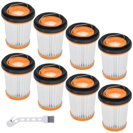 Anewise 8 Pack WV201 Fiter Replacement for Shark Wandvac Handheld Cordless Vacuum WV200, WV251, WV250, WV205, WV221, WV201, WV203, WV220, UV200CCO, Compare to Part # XHFWV200