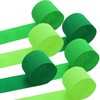 Green Crepe Paper 6 Rolls Green Streamers in 3 Colour（Light