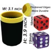 MEISHUNUK Dice Stacking Cup(Black) Set with 4 Pcs 19mm(Puple) and