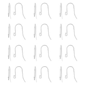 Sea of Ice 925 Sterling Silver Ear Wires Ball End French Earring Hooks for Drop Dangle Earrings Jewelry Making, DIY Jewelry Findings Parts 24 Pcs/ 12 Pairs