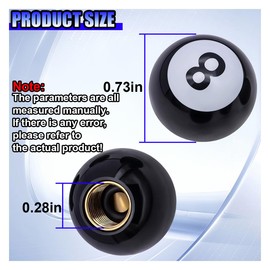 GAOLAOSY 4PCS Pool 8 Ball Style Car Tire Valve Stem Caps, Dustproof Air Leakage Proof Tire Valve Stem Cover, Universal Vehicle Exterior Decoration Accessory for Car Truck Motorcycle (Pool 8 Ball)