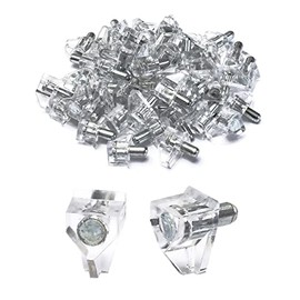 POWERTEC QP1502 Clear Support Bracket Shelf Pins 5mm, Plastic, 5 mm