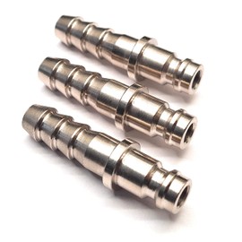 Male Inline Quick Release Fitting Coupling for 8mm Bore Butane/Propane Gas Hose - Ideal for Gas BBQ - Patio Heater, Camping Gas Cookers (3)