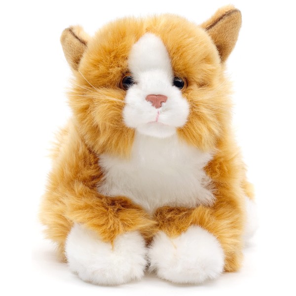 Uni-Toys - Cat red-brown, lying down - 20 cm (length)