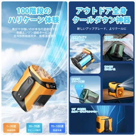 MACOLAUDER Waist Fan, 100 Levels Adjustable, 6,000 mAh, Belt Fan, Waist Cooler, Stool Fan, Portable Fan, USB Charging, Outdoor/Construction, Outdoor Work, Travel, Delivery, Courier, Workman, Silent
