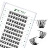 Cluster Eyelashes, 96 Pieces, Individual Eyelashes, D Curl, 10 mm