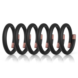 BuggyBands Mosquito Repellent Bracelets for Adults & Kids, DEET-Free Waterproof Silicone Bands – Refillable, Skin-Friendly, Natural Bug Repellent Wristbands for Outdoor, Hiking, Travel – 6 Pack Black