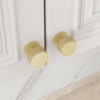 goldenwarm 5 Pack Gold Drawer Knobs, Knurled Round Gold Knobs,