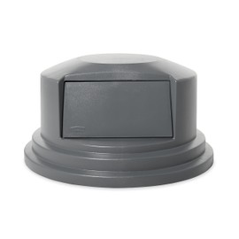 Rubbermaid Commercial Products BRUTE Trash Can Dome Lid, Gray, 55-Gallon, Compatible with the Rubbermaid 55-Gallon Garbage Bins