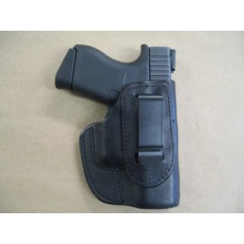 Azula Gun Holsters IWB Molded Leather Inside Waistband ConcealCarry Holster For Glock 43 9mm Black