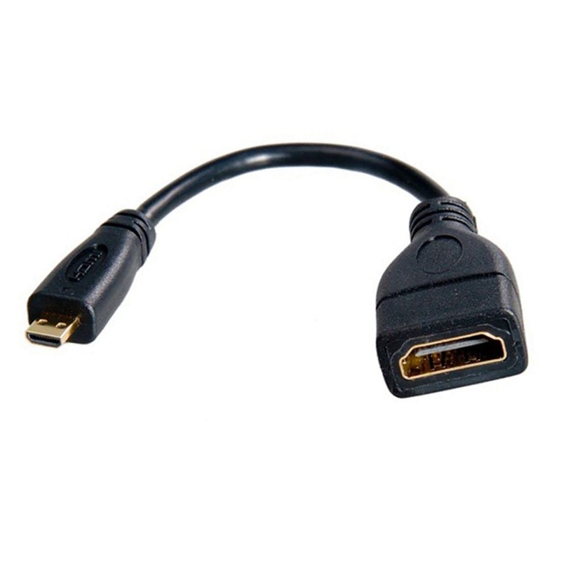 CY Micro HDMI Macho a HDMI Hembra Adaptador de Cable