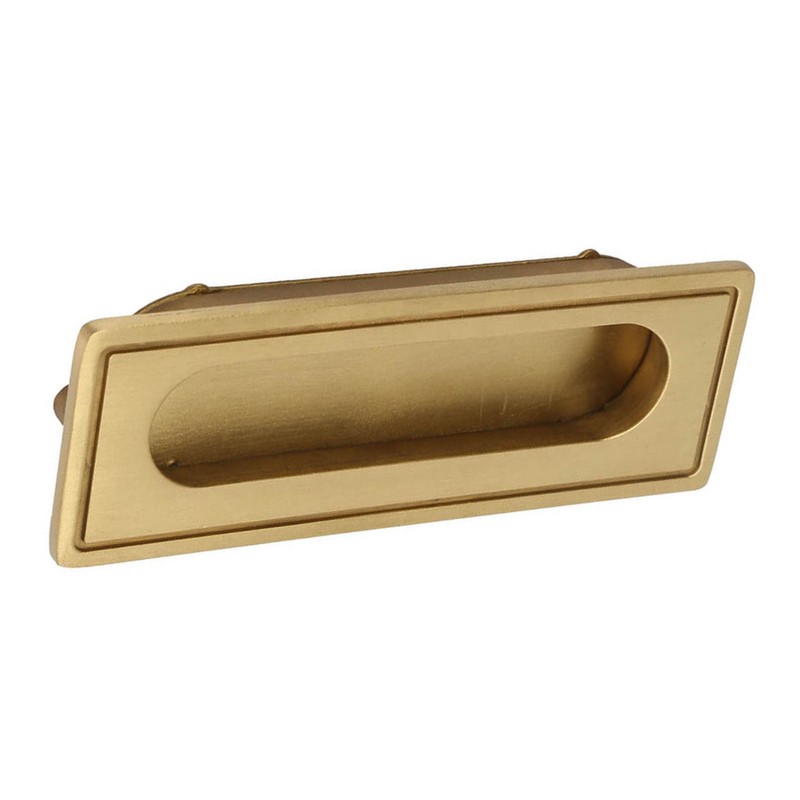 Brass Recessed Furniture Handle Kitchen Cupboard Cabinet Wardrobe Drawer Pulls