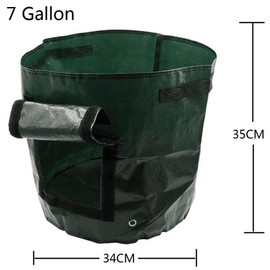 ANSLYQA Potato Grow Bags (4 Pack 7 Gallon) Garden Vegetable Fabric Planters with Handles and Access Flap for Planting Potato Carrot Peanut Onion