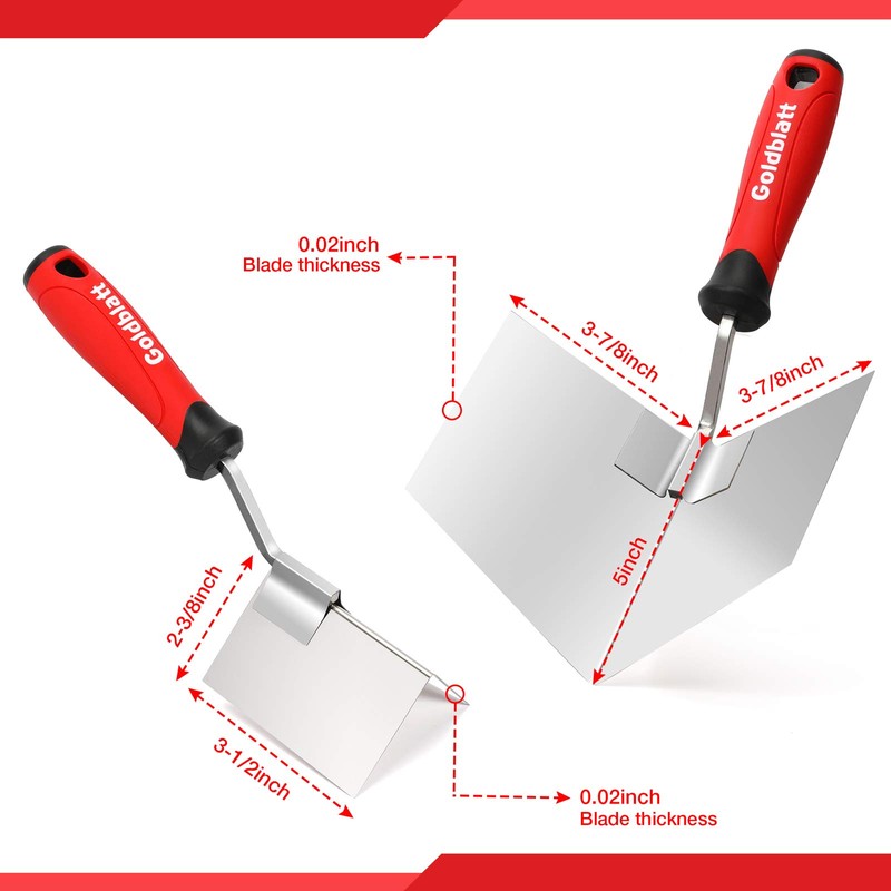 Goldblatt 2 Piece Drywall Corner Tool Set, 5'' Outside Corner