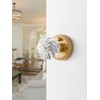 SORWDUERM 2 Pack Crystal Door Knob Gold Door Knobs Interior