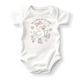 MangoHouse Silly Goose on the loose Funny Baby Bodysuit, Goose Shirt for Children, Toddler & Kids T-Shirt