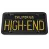Black Chrome License Plate Frame, Comes with Chrome Screw Covers