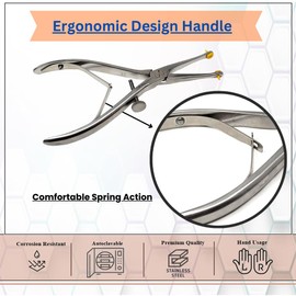 Dental Crown Gripper Remover with Silicon Tips Adjustable Screw Spring Action Dental Orthodontic Pliers Made of Stainless Steel Sturdy Handle