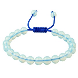 Amazing Gemstone Opalite Bracelet for Women Men's Gifts - Protection Healing Crystal Bracelet - 8mm Gemstones Beaded Adjustable Bracelet Pulseras Para Hombres Mujer Stocking Stuffers