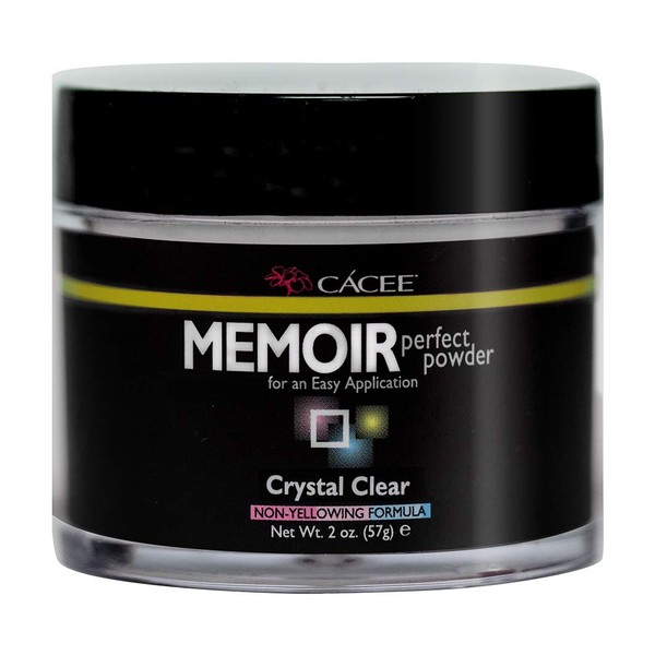 Crystal Clear Memoir Perfect Acrylic Nail Powder (polvo acrlico) Professional Beauty System, For All Kits (2 oz)