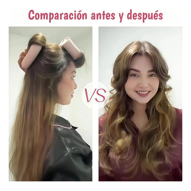 6pzs Curly Ondas En Cabello Rizos Sin Calor Tubogorro Satin