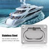 Flush Ring Pull Handle, 4 Pack 316 Stainless Steel Hatch