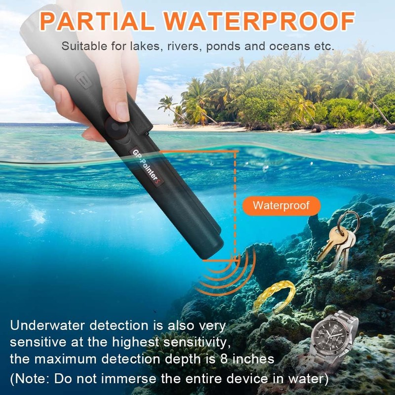 Flintronic Metal Detector Pinpointer, 360° Portable Metal Detector Finder Pinpointer,
