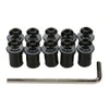 LOYELEY 10pcs M5 5mm Bolts Wellnut Windshield Screws Windscreen Cowl