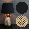 Navaris Gold Pineapple Table Lamp - Mini Lamp 13.8" Tall