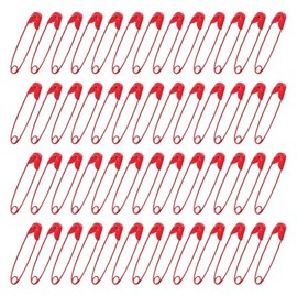 FSSTUD 100 spille da balia in metallo da 30 mm, resistenti, per lavori a maglia, vestiti, piccole etichette per indumenti, spille, spille rosse, per gonne e coperte