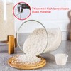 SCENEN Glass Rice Dispenser 5L, Cereal Dispenser Countertop, Grain Dispenser/Food