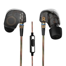 KZ ATE Hi-Fi IEM Deportes Auriculares con cobre conductor gancho del oído y de la espuma Eartips Especialmente para, micrófono Edición de Música Fan