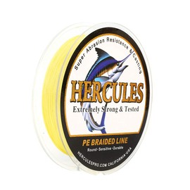 Hercules Super Cast 100 m - 2000 m 109-2196 Yards Braided Fishing Line 6 lb - 100 lb Test for Saltwater Freshwater PE Braid Fish Wire Superline 4 Strands