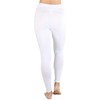 ToBeInStyle Women's Medium Weight Breathable Cotton-Spandex Leggings (Medium, White)