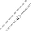 Materia #K76 Twin Anchor Chain 925 Silver Rhodium-Plated 2.3 mm