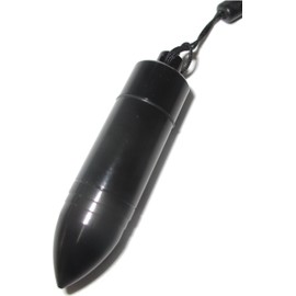 Pill Box Cartridge Shape 6 cm Metal in Various Colours (Black)