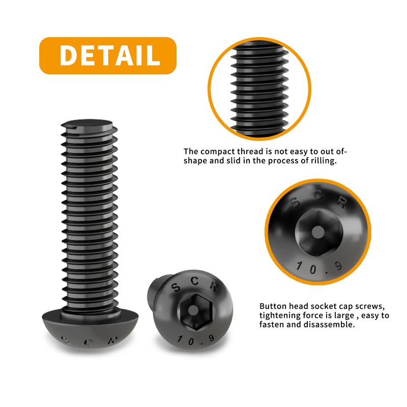 Cicidorai M6 x 8mm 12mm 16mm 20mm 25mm Button Head