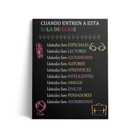 Spanish Classroom Poster Canvas Framed, Spanish Classroom Decor, Spanish Educational Posters, Spanish Classroom Supplies, Motivational Spanish Poster, Spanish Teacher Gifts, Spanish Classroom Decorations (12"x16", Style 1)