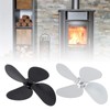 Aqur2020 Fan Blade for Stove, 4 Blades Fireplace Fan Blade