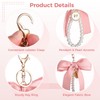 Homaisson 12 PCS Pink Bow Keychains, Coquette Keychains with Pearl
