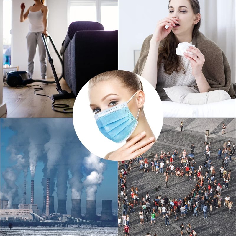 Borje Blue Disposable Face Mask 100 Pcs Blue Face Masks