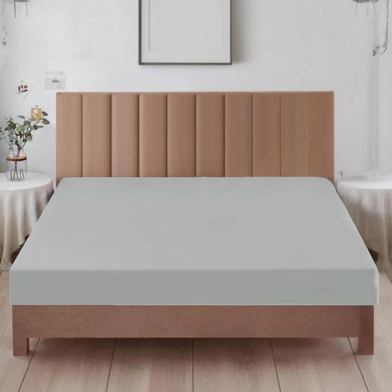 Ev Dekor Double Fitted Sheet Grey | Silver - Deep